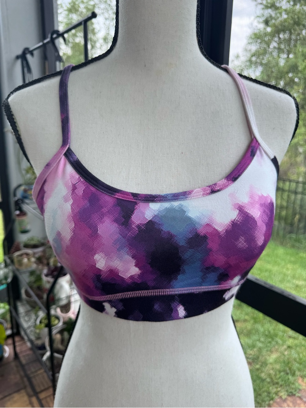 Women’s Purple Tie-Dye Sports Bralette - Stylish Support